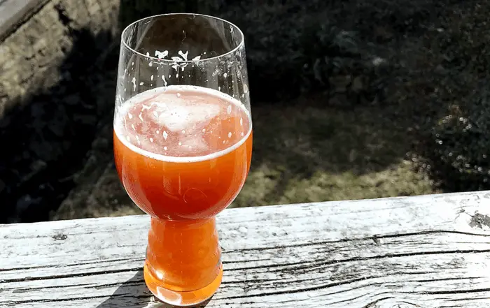 Trübes IPA im Glas vor dem Umdrücken: Vorher-Zustand des Bieres mit Hefesediment vor der Klärung aus dem Keg