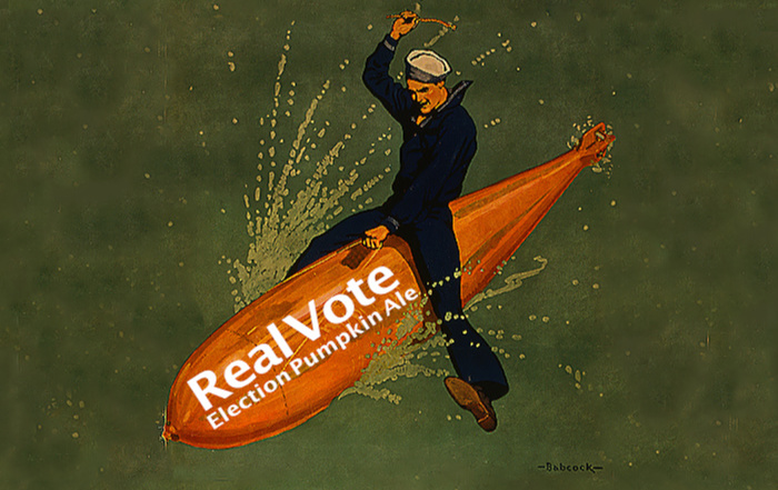 Real Vote Election Pumpkin Ale - Matrose auf Bombe